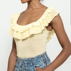 Ulla Johnson arlee bodysuit yellow size small NWT